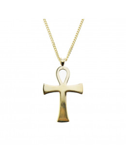 Pendentif en plaqué or Croix de vie - Croix d'Ankh - Croix ansée