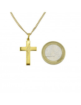 Pendentif Croix chrétienne en plaqué or