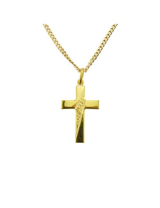 Pendentif Croix chrétienne en plaqué or