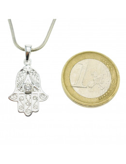 Pendentif argent 925 Main de Fatma ou Khamsa