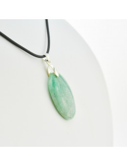 Pendentif Amazonite ovale + cordon