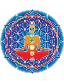 Symbole autocollant pour vitre - Chakras Mandala