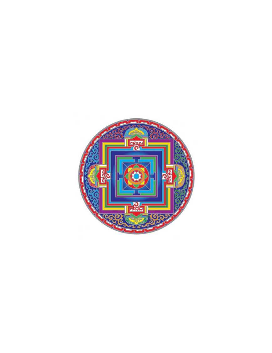 Symbole autocollant pour vitre - Mandala Vajra