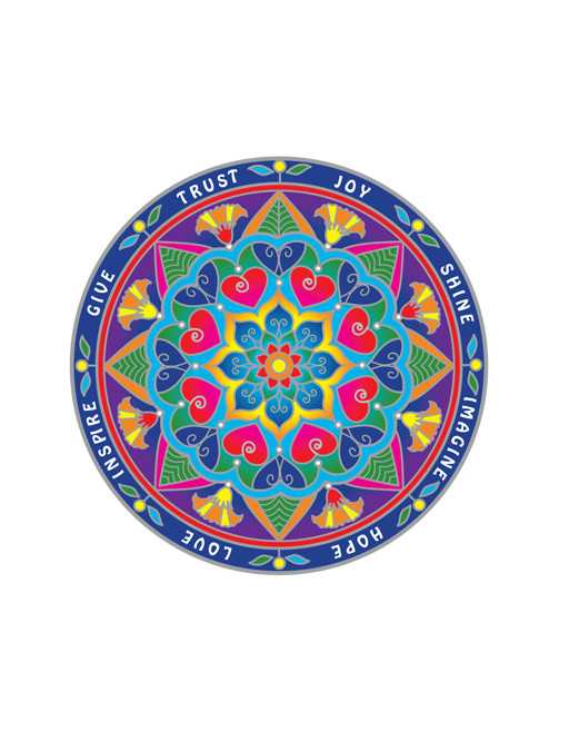 Symbole autocollant pour vitre - Mandala Inspiration