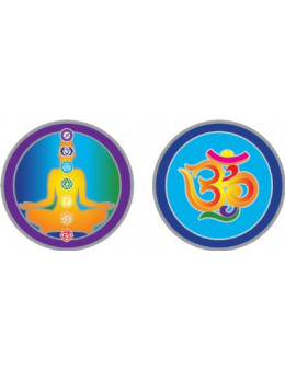 Symbole autocollant pour vitre - Chakras et Ohm