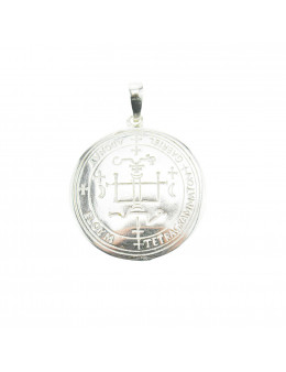 Pendentif médaille Archanges argent 925 - Diamètre 3 cm