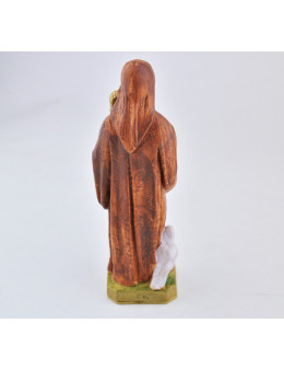 Statue Saint Benoit en résine 15 cm 