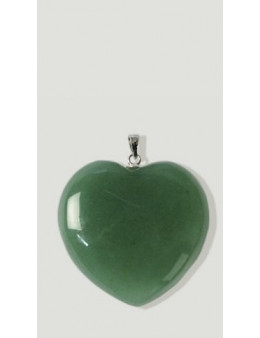 Coeur en Argent Quartz Vert