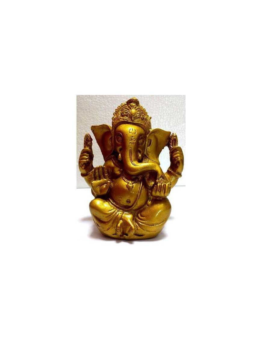 Statue Résine Ganesh Or 13cm