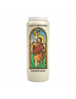 Bougie de neuvaine "vitrail" Sacré Coeur de Jésus