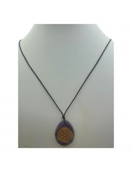 Collier fleur de vie en Améthyste