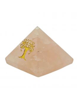 Pyramide Quartz rose - Arbre de vie - 45 g