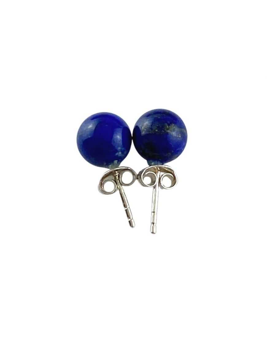 Boucles d'oreilles argenté - Lapis Lazuli