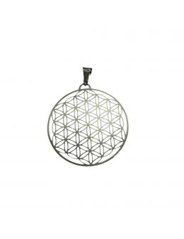 Pendentif Fleur de vie -Acier inoxydable- 4 cm