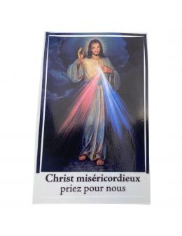 Bougie de neuvaine 9 jours 100% végétal avec autocollant du Christ miséricordieux