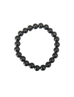 Bracelet perles 8mm - Obsidienne noire