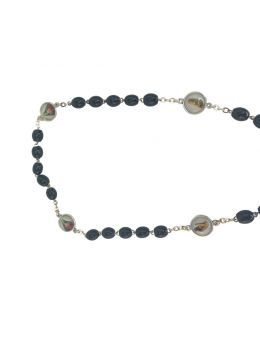 Chapelet - 5 plaies - Noir