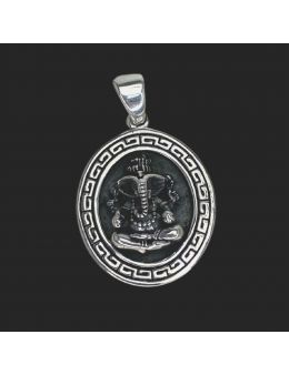Pendentif Argent /Noir - Ganesh