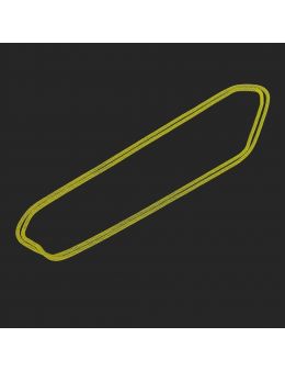 Chaine métal imitation peau de serpent - Jaune 