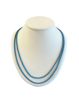 Chaine métal imitation peau de serpent - Bleu