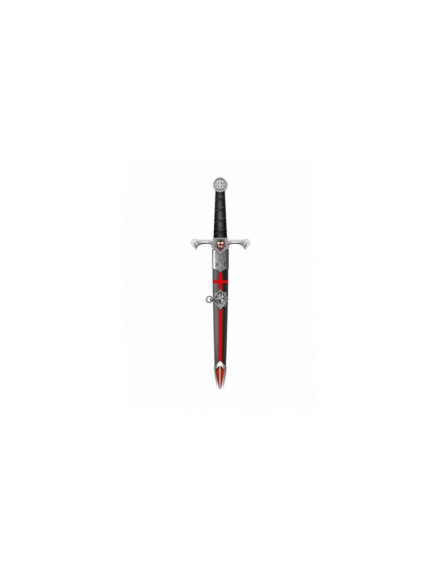 Dague Templier Croix Rouge - Fourreau - 40 cm