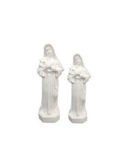  Statue blanche en albâtre de sainte Rita