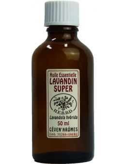 Huile essentielle de Lavandin super 50 ml avec Compte-gouttes