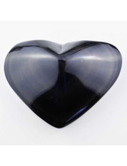 Coeur Oeil céleste - Obsidienne noire - 230 g