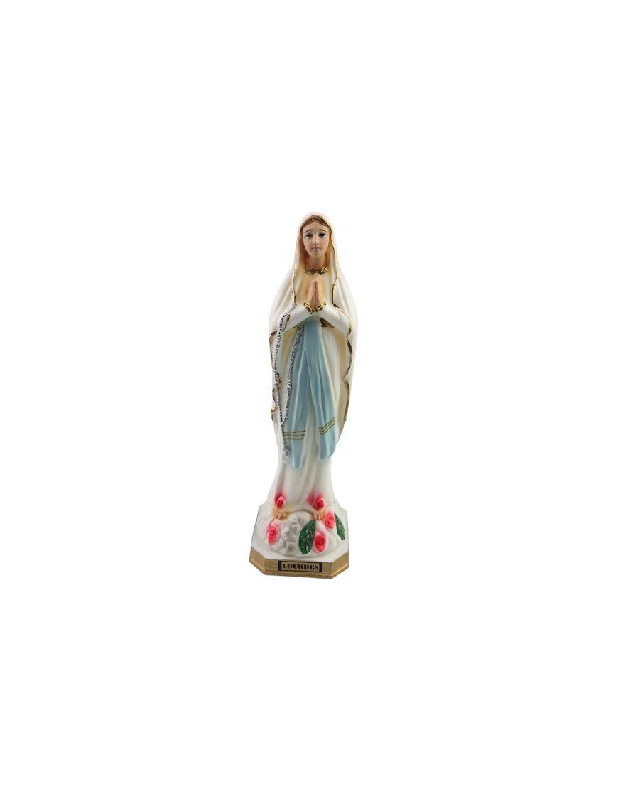 Statue Notre Dame de Lourdes plastique - 21 cm