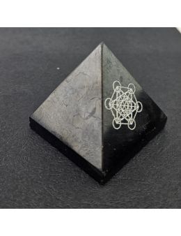 Pyramide de Shungite - 5 cm- symbole Cube de Métatron