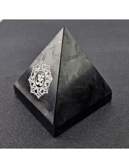 Pyramide Shungite - 5cm symbole Om