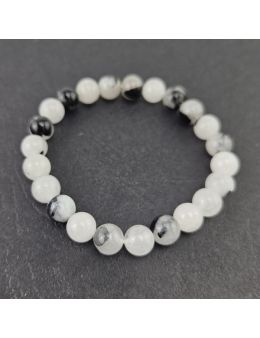 Bracelet perles 8mm - Quartz Rutilé