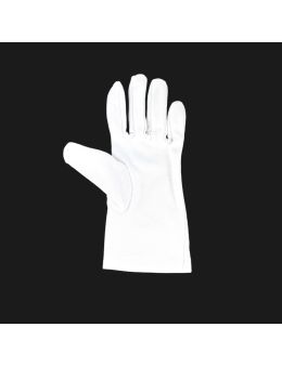 Gants Blancs Brodés equerre & compas blanc