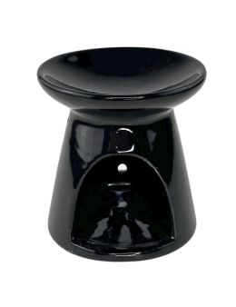 Brûle-encens céramique conique noire Brûle-encens céramique conique noire
