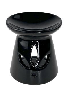 Brûle-encens céramique conique noire Brûle-encens céramique conique noire