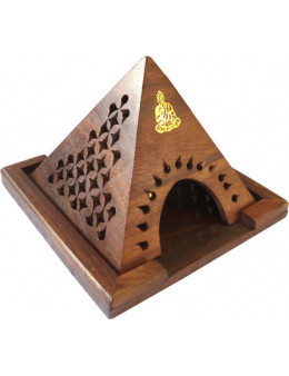 Porte encens cones en bois pyramide ganesh