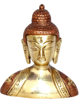 Buste de bouddha tibet en bronze