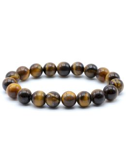 Bracelet Oeil de Tigre perles 10mm