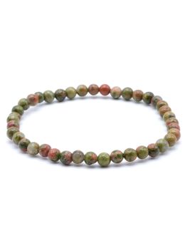 Bracelet Unakite perles 4mm