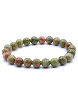 Bracelet Unakite perles 8mm