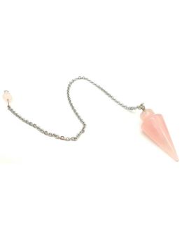 Pendule Goutte Quartz Rose 3cm