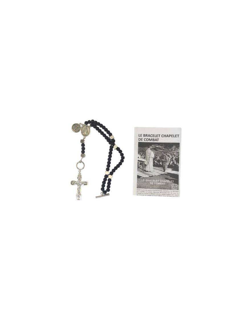 Bracelet chapelet de Combat + Livret- 2 Médailles -