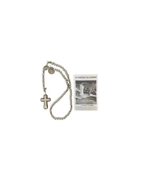 Chapelet de combat Saint Benoit + Livret - Corde - 2 Médailles -100 Gr Chapelet de combat Saint Benoit + Livret - Corde - 2 Médailles -100 Gr