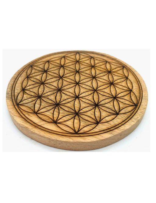 Dessous de Table- Fleur de Vie - Bois - 20 Cm Dessous de Table- Fleur de Vie - Bois - 20 Cm