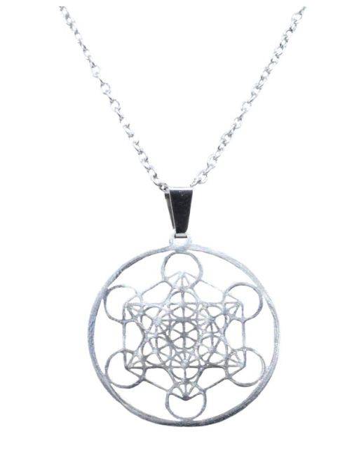 Pendentif Acier Inox - Cube de métatron - 25 mm Pendentif Acier Inox - Cube de métatron - 25 mm