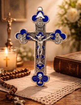 Crucifix métal couleurs 13cm TERZO MILLENNIO Crucifix métal couleurs 13cm TERZO MILLENNIO