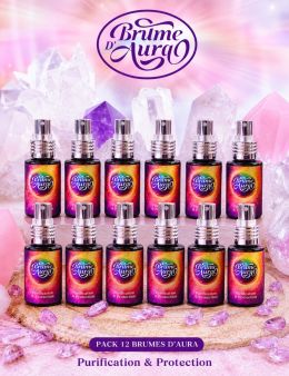 Coffret Rituel des 12 Brumes&nbsp;d’Aura – Parfums énergétiques purs sans alcool – 12 x 30 ml