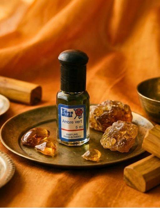 Essence concentrée d'Inde - Attar - Ambre Vert - 5mL