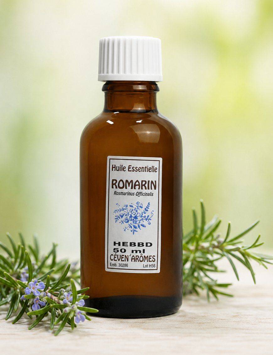Huile essentielle de Romarin 20 ml avec Compte-gouttes
