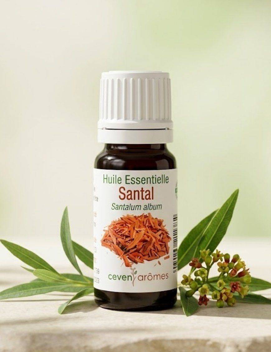 Huile essentielle Santal 10ml avec Compte-gouttes